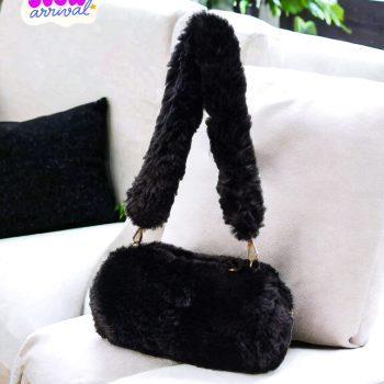 Fluffy Fur Long Handle Side Bags