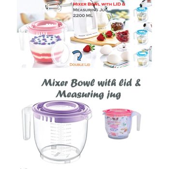 Mixer Bowl With Lid Measuring Jug