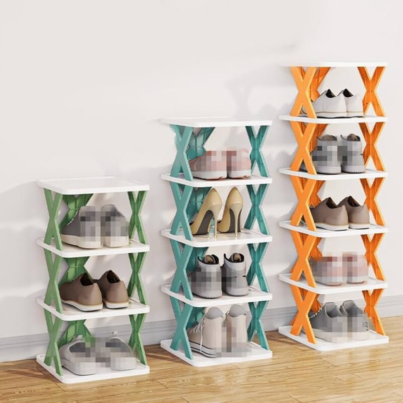 X-Shaped Foldable Shoe Rack