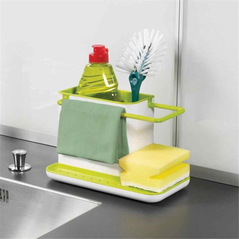 3-in-1 Storage Shelf Sponge Holder