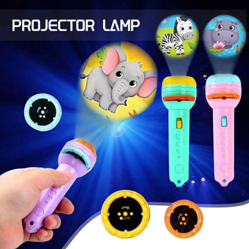 Mini Flashlight Slide Projector Toy For Kids