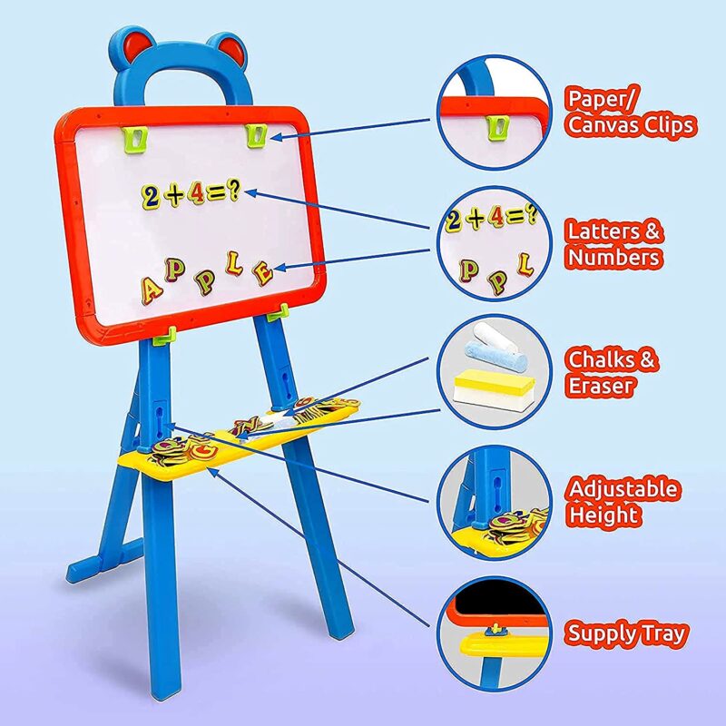 3-IN-1 MAGNETIC DRAWING EASEL BOARD