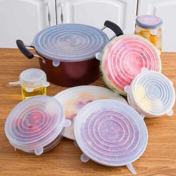 Reusable Silicone Lids – 6 Pieces